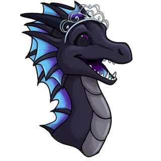 👸 dragão, princesa, tiara, desenho animado, fantasia, fofo telegram sticker