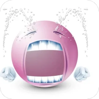 🫥 表情符号, 哭泣, 难过, 粉色, 尖叫 telegram sticker