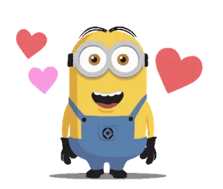 🍋 Minion Despicable Me Minion, Dessin animé, Coeur, Mignon, Animé telegram sticker