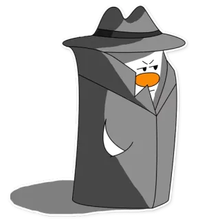 👀 cartoon, detective, spy, hat, trench coat, mystery telegram sticker
