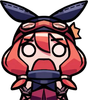 😲 anime, shocked, surprised, exclamation, red hair, cute, manga, reaction whatsapp sticker