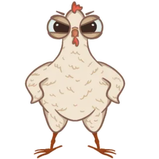 😡 frango, pássaro, bravo, desenho animado, animal telegram sticker