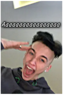 😰 Aaaaaaaaaaaaaaaaaaaaa scream, fear, portrait, teen, expression, open mouth telegram sticker