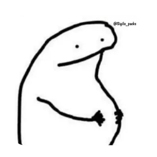 🤰 character, meme, funny, drawing, cartoon telegram sticker