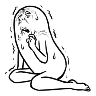 😨 การ์ตูน, ตัวละคร, อารมณ์, ตกใจ, กลัว, หวาดกลัว telegram sticker