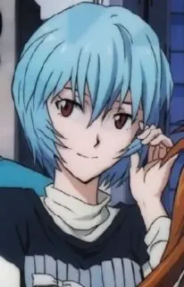 💙 Rei Ayanami Neon Genesis Evangelion anime, rei, ayanami, evangelion, character telegram sticker