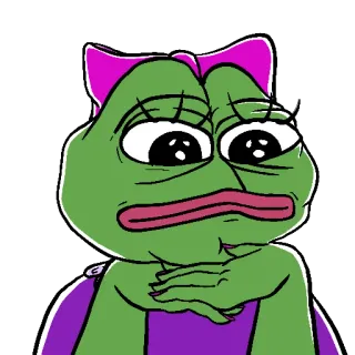 Female Pepe whatsapp stickers