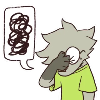 🤦‍♂️ confusion, frustration, doodle, stressed, cartoon whatsapp sticker