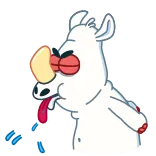 👅 Cartone animato, Rinoceronte, Animale, Malato, Esaurito, Malato whatsapp sticker