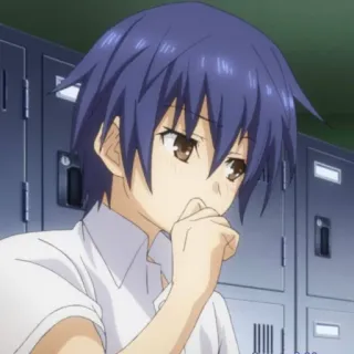 😳 anime, boy, school uniform, teen, student telegram sticker