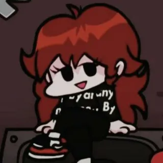 🍬 Girlfriend Friday Night Funkin' Dziewczyna, Friday Night Funkin', Kreskówka, Postać, Gra wideo telegram sticker