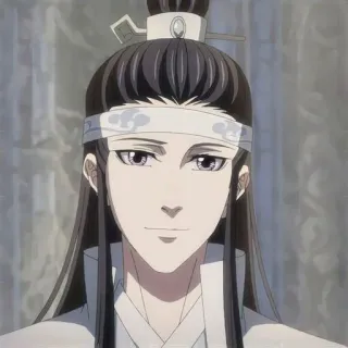 🥹 Lan Wangji Mo Dao Zu Shi donghua, animação chinesa, antigo, bonito telegram sticker