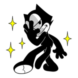 🕺 personaje, dibujos animados, gesto, estrellas whatsapp sticker