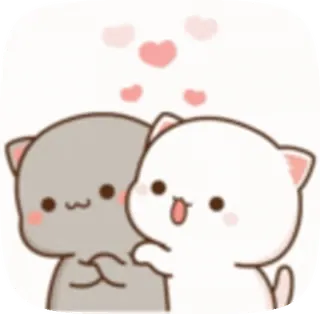 😍 gatti, amore, cuori, carino, animali, kawaii telegram sticker