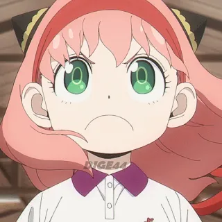 ☹️ Anya Spy x Family DIGE44 Anime, Spy x Family, Anya, Cartoni animati, Divertente, Carino telegram sticker