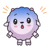 😨 Schaf, süß, Tier, Cartoon, geschockt, überrascht telegram sticker