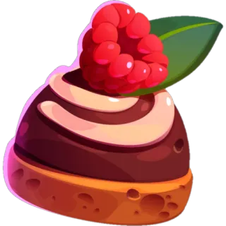 ❤️‍🔥 sobremesa, pastelaria, framboesa, chocolate, bolo, doce, comida telegram sticker