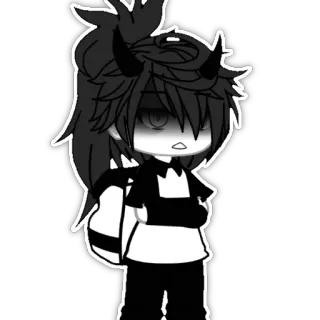 🗿 Gacha, Anime, Charakter, Traurig, Emotional telegram sticker