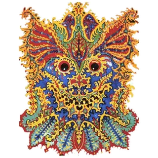 😍 owl, colorful, abstract, pattern, ornate, decoration, art, sticker telegram sticker