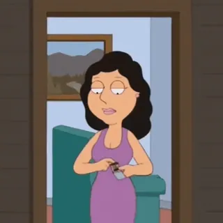 😐 Donna Tubbs Family Guy dessin animé, femme, personnage, série télé whatsapp sticker