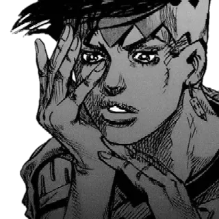 😗 Rohan Kishibe JoJo's Bizarre Adventure 애니메이션, 만화, 죠죠, 키시베 로한, 캐릭터 telegram sticker