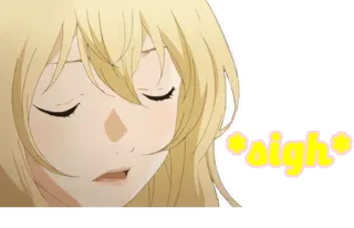 🙂 *sigh* sospiro, anime, espressione telegram sticker