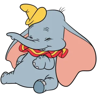 ☺️ Dumbo Dumbo, Disney, elephant, cute, cartoon telegram sticker