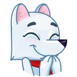 ☺️ dog, cartoon, cute, animal, white, puppy telegram sticker