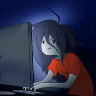 🖤 Marceline Adventure Time мультфильм, анимация, телешоу, компьютер, геймер telegram sticker