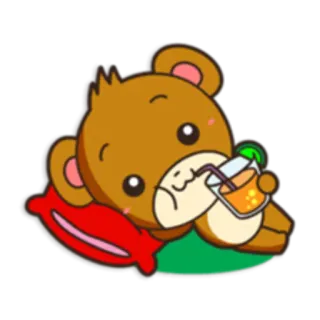 Бурый мишка @StikerDi telegram stickers
