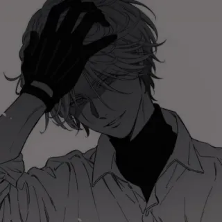 😏 anime, manga, gloves, illustration, art telegram sticker