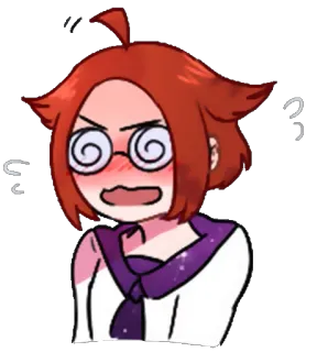 😖 Desenho animado, Personagem, Bravo, Irritado, Frustrado, Óculos telegram sticker