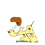 🐶 Odie Garfield オーディー, ガーフィールド, 犬, アニメ telegram sticker