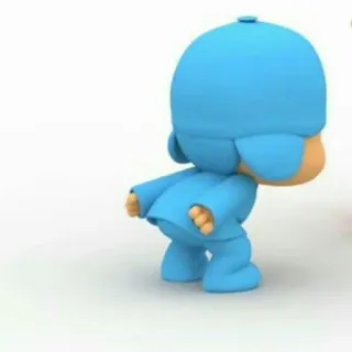 💨 Pocoyo kreskówka, postać, niebieski, animacja, program dla dzieci, Pocoyo telegram sticker