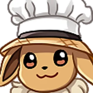 🧑‍🍳 Eevee Eevee, Pokémon, chef, sombrero, lindo, anime telegram sticker