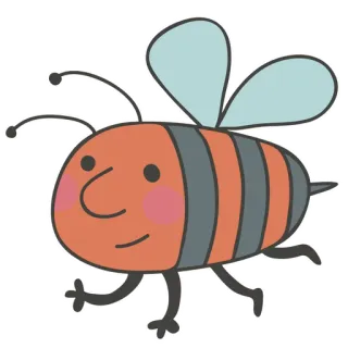 🐝 벌, 만화, 동물, 귀여운, 곤충 telegram sticker