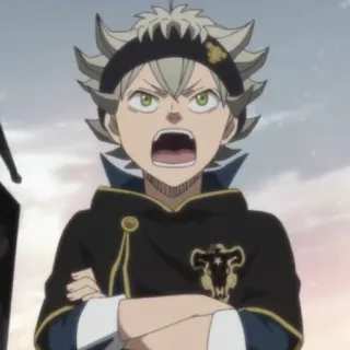 🍓 Asta Black Clover Anime, Manga, Black Clover, Asta, Personaje, Shonen telegram sticker