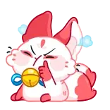 😤 여우, 귀여운, 스티커, 만화 telegram sticker