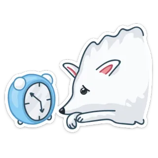 🤔 hérisson, horloge, animal, triste, mignon, temps telegram sticker