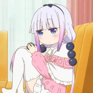 🦋 Kanna Kamui Miss Kobayashi's Dragon Maid Аниме, Каваи, Милый, Дракон, Канна, Канна Камуи telegram sticker