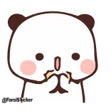 👏 Панда, Медведь, Милый, Каваи, Стикер, Мультфильм whatsapp sticker