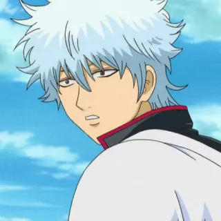 🍡 Sakata Gintoki Gintama Anime, Gintama, Sakata Gintoki, Personnage telegram sticker