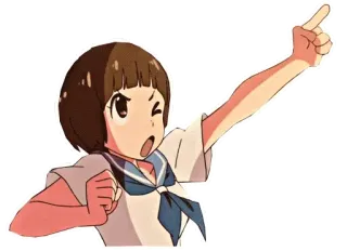 😉 Mako Mankanshoku Kill la Kill 애니메이션, 만화, 캐릭터, 킬라킬, 만칸쇼쿠 마코, 교복 telegram sticker