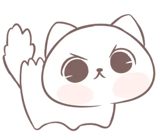 💭 แมว, สติกเกอร์, การ์ตูน, นิ้วกลาง, หยาบคาย, ก้าวร้าว, สัตว์ telegram sticker
