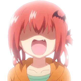 😨 Satania Gabriel DropOut anime, manga, demon, funny, cute, satania, gabriel dropout telegram sticker