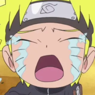 😭 Naruto anime, crying, sad, naruto, cartoon telegram sticker