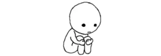 💧 sad, lonely, depressed, character, cute, emotional whatsapp sticker