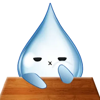 😑 tetes air, imut, sedih, kawaii, air, air mata telegram sticker