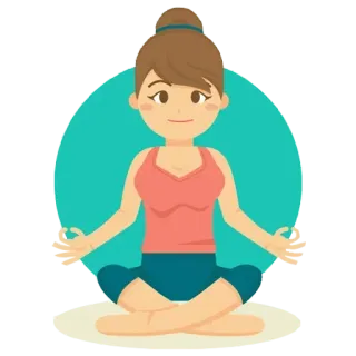 🙇‍♀ yoga, meditation, exercise, fitness, woman, pose, peaceful telegram sticker
