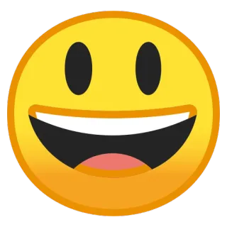 😃 Emoji, Smiley, Senang, Wajah, Kuning telegram sticker